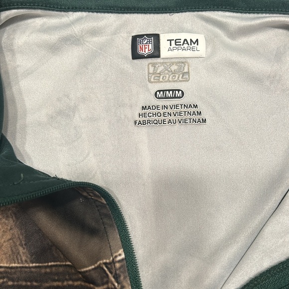 NY JETS camo 1/2 zip sweatshirt size M - Picture 2 of 2